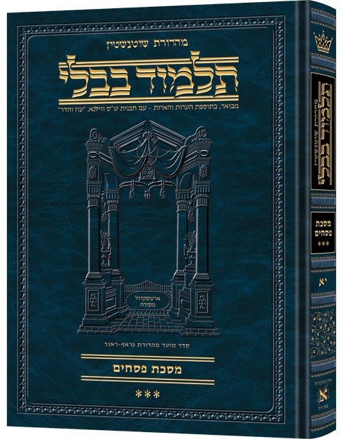 Schottenstein Ed Talmud Hebrew Compact Size [#11] - Pesachim Vol 3 (80b-121b)