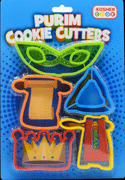 Plastic Cookie Cutters - Purim Set 5pc.