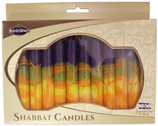 Safed Shabbat Candle - 12 Pack - Harmony Purple