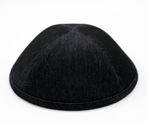 Sleeve of 12 Custom Shoppe Black Denim Yarmulka Size 5