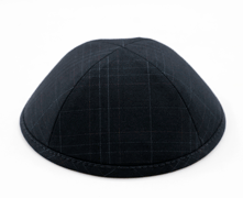Sleeve of 12 Custom Shoppe Black Pin Plaid Suit Yarmulka Size 3