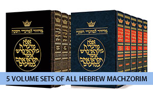 5 Volume Sets of All Hebrew Machzor